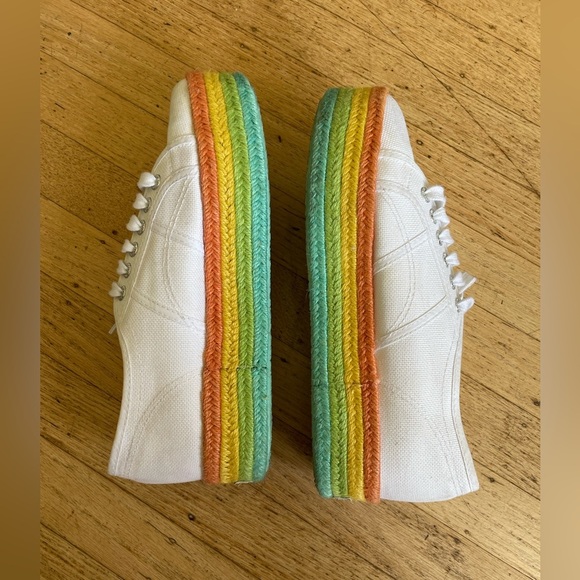Superga rainbow platform 2790 White Canvas Sneakers - Picture 2 of 8